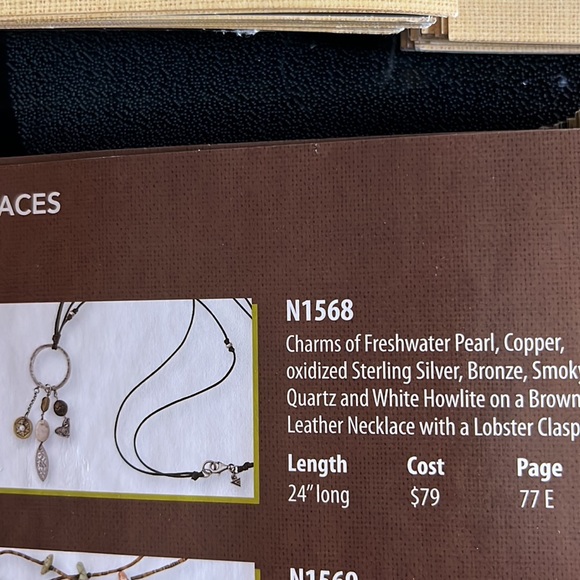 Silpada leather necklace with assorted charms - Picture 3 of 4